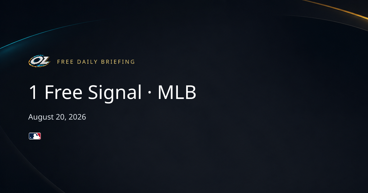 MLB Picks Today: 1 Free Signal — August 20