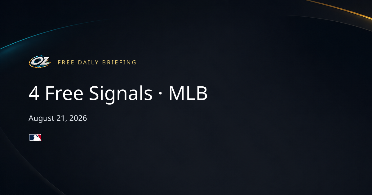 MLB Picks Today: 4 Free Signals — August 21