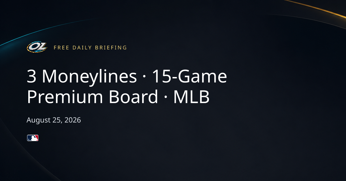 MLB Picks Today: 3 Moneylines — August 25