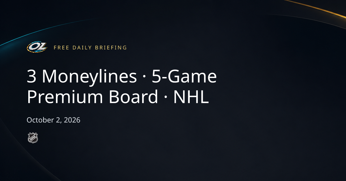 NHL Picks Today: 3 Free Picks — October 2