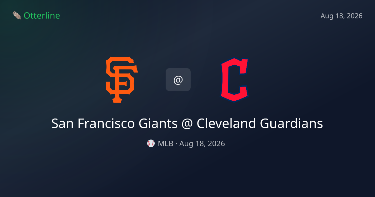 San Francisco Giants vs Cleveland Guardians Prediction: Consensus & Market Context — August 18, 2026
