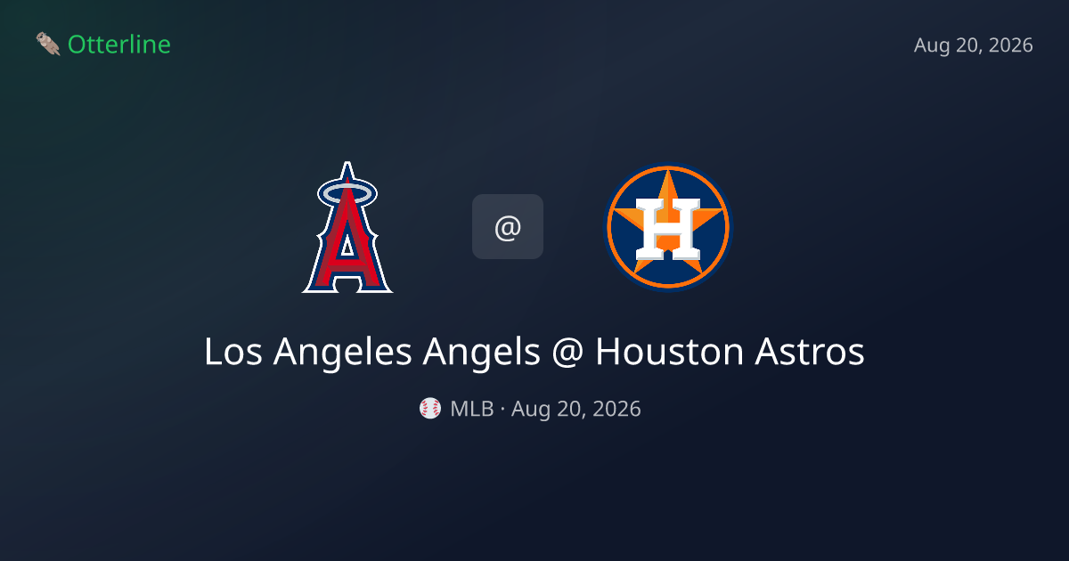 Los Angeles Angels vs Houston Astros Prediction: Consensus & Market Context — August 20, 2026