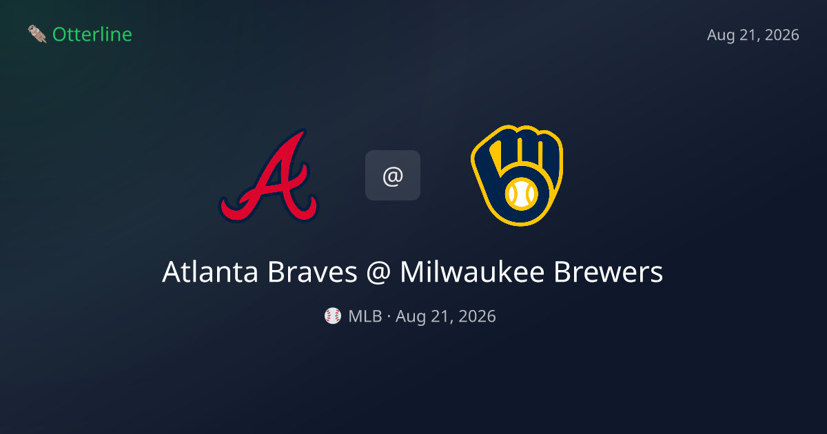 Atlanta Braves vs Milwaukee Brewers Prediction: Consensus & Market Context — August 21, 2026