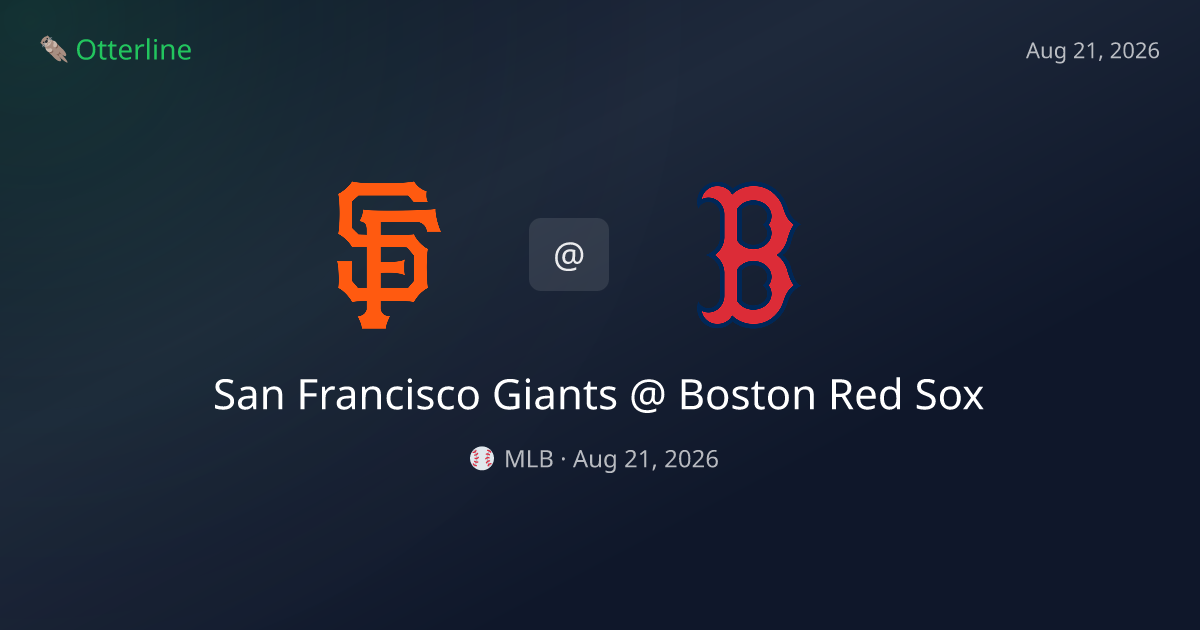San Francisco Giants vs Boston Red Sox Prediction: Consensus & Market Context — August 21, 2026