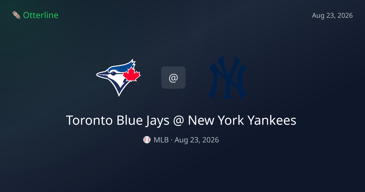 Toronto Blue Jays vs New York Yankees Prediction: Consensus & Market Context — August 23, 2026