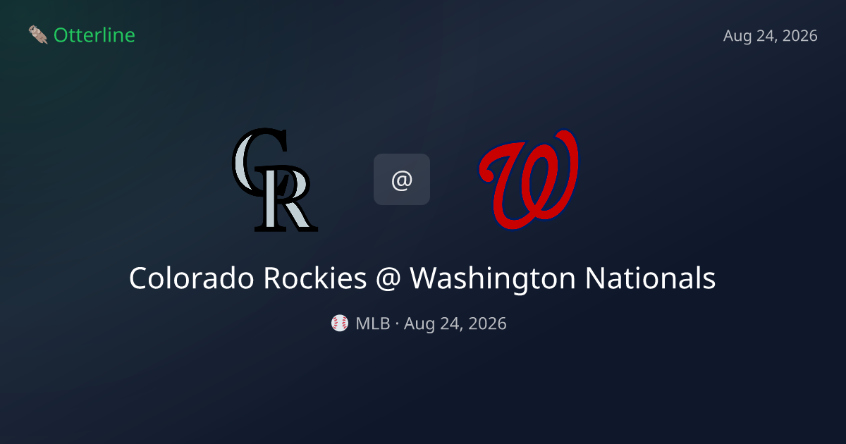 Colorado Rockies vs Washington Nationals Prediction: Consensus & Market Context — August 24, 2026