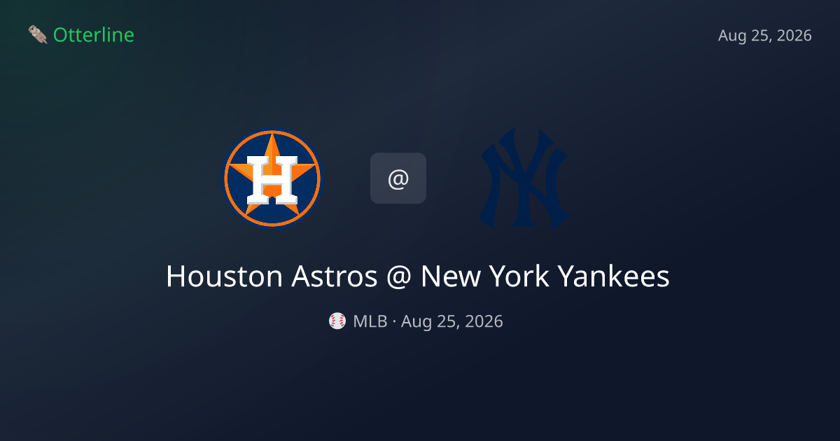 Houston Astros vs New York Yankees Prediction: Consensus & Market Context — August 25, 2026