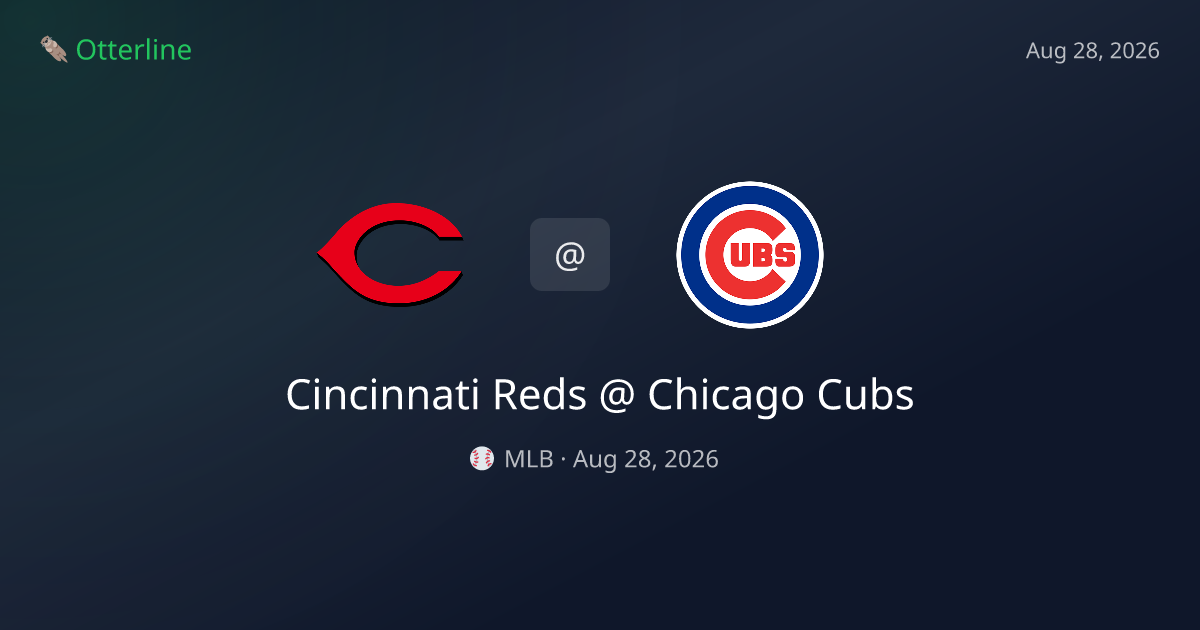 Cincinnati Reds vs Chicago Cubs Prediction: Consensus & Market Context — August 28, 2026