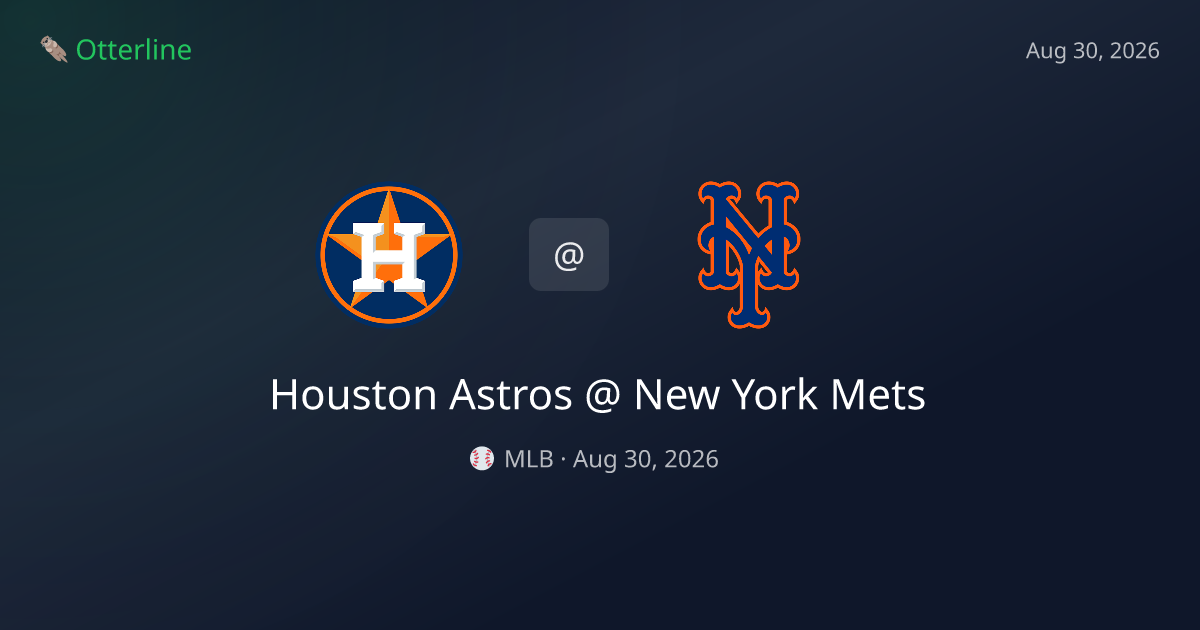 Houston Astros vs New York Mets Prediction: Consensus & Market Context — August 30, 2026