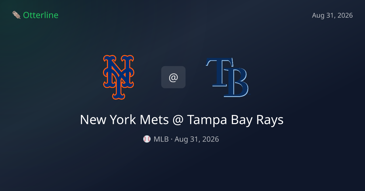 New York Mets vs Tampa Bay Rays Prediction: Consensus & Market Context — August 31, 2026