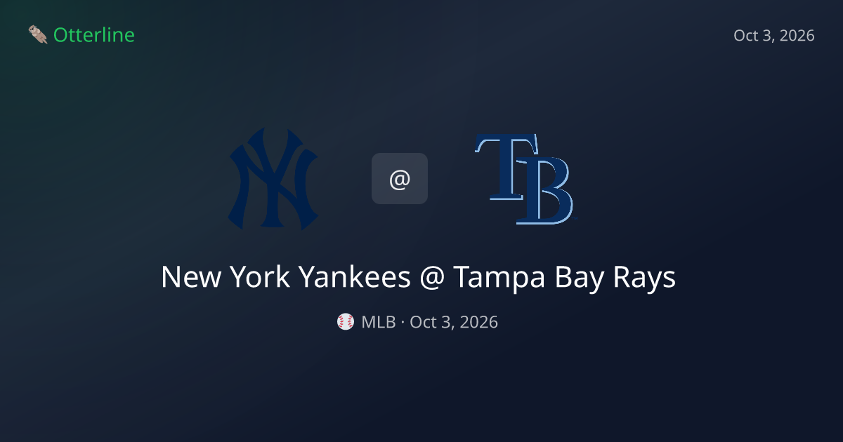 New York Yankees vs Tampa Bay Rays Prediction: Consensus & Market Context — October 3, 2026