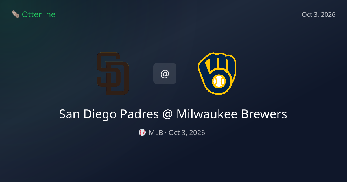 San Diego Padres vs Milwaukee Brewers Prediction: Consensus & Market Context — October 3, 2026