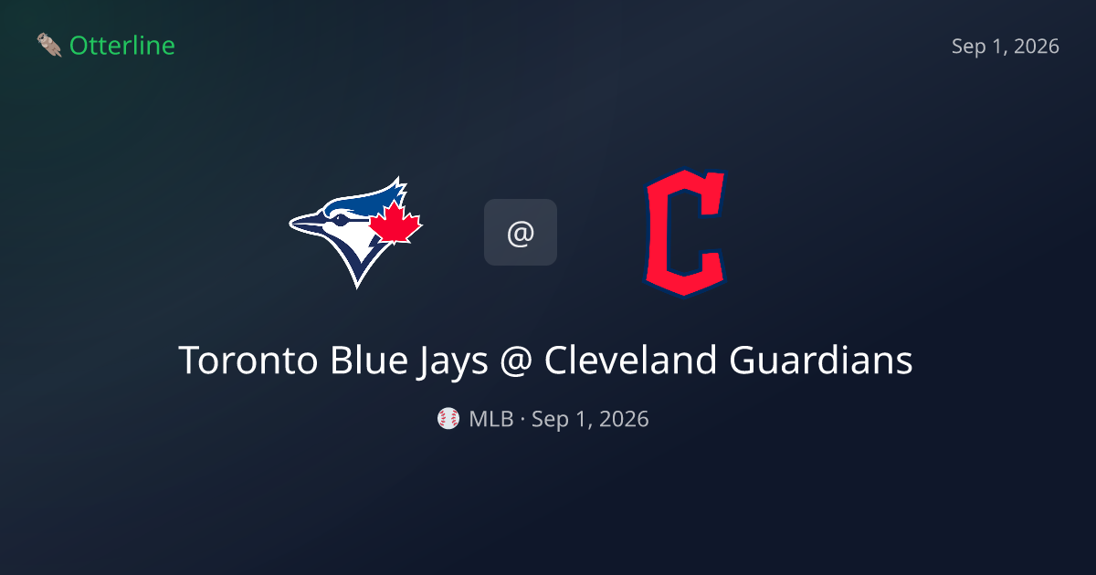 Toronto Blue Jays vs Cleveland Guardians Prediction: Consensus & Market Context — September 1, 2026