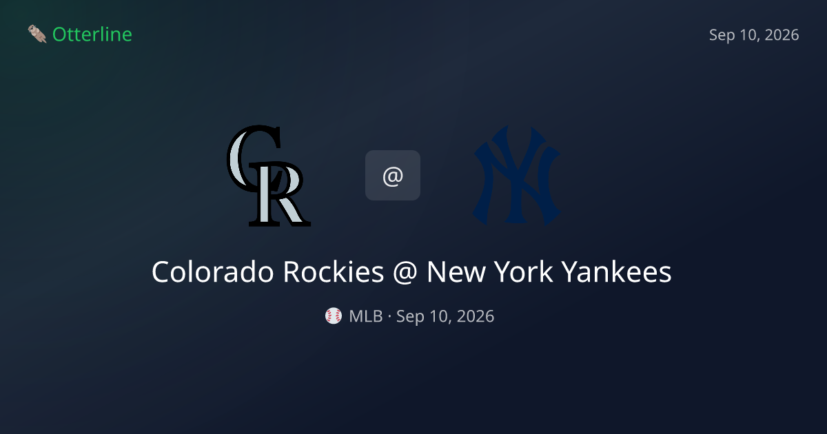 Colorado Rockies vs New York Yankees Prediction: Consensus & Market Context — September 10, 2026