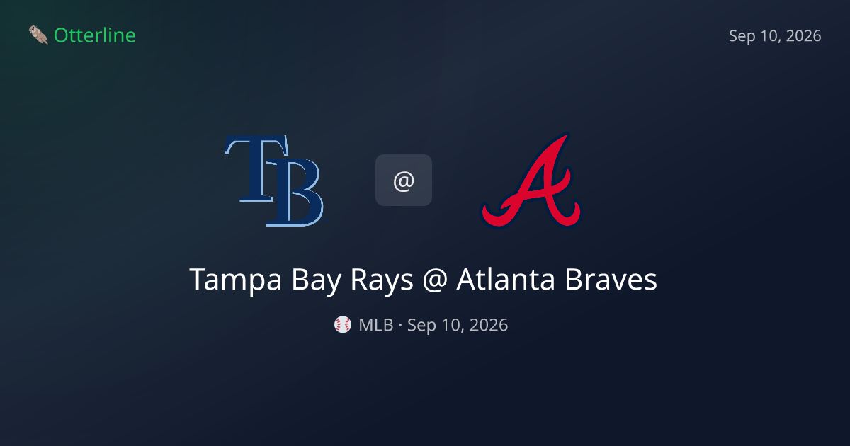 Tampa Bay Rays vs Atlanta Braves Prediction: Consensus & Market Context — September 10, 2026