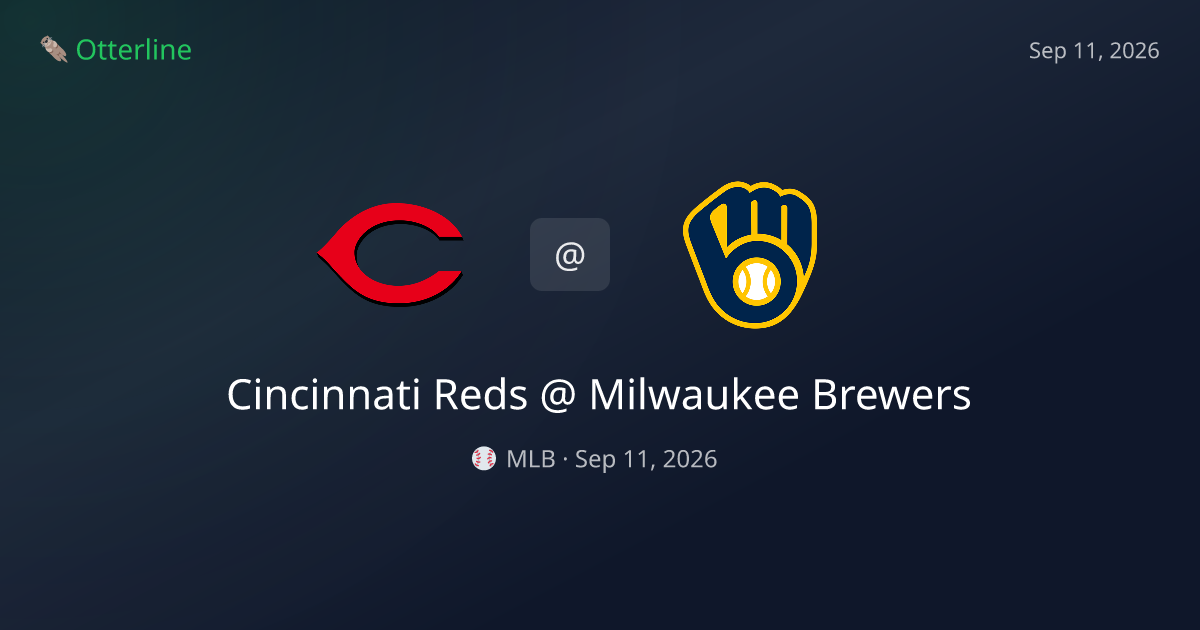 Cincinnati Reds vs Milwaukee Brewers Prediction: Consensus & Market Context — September 11, 2026
