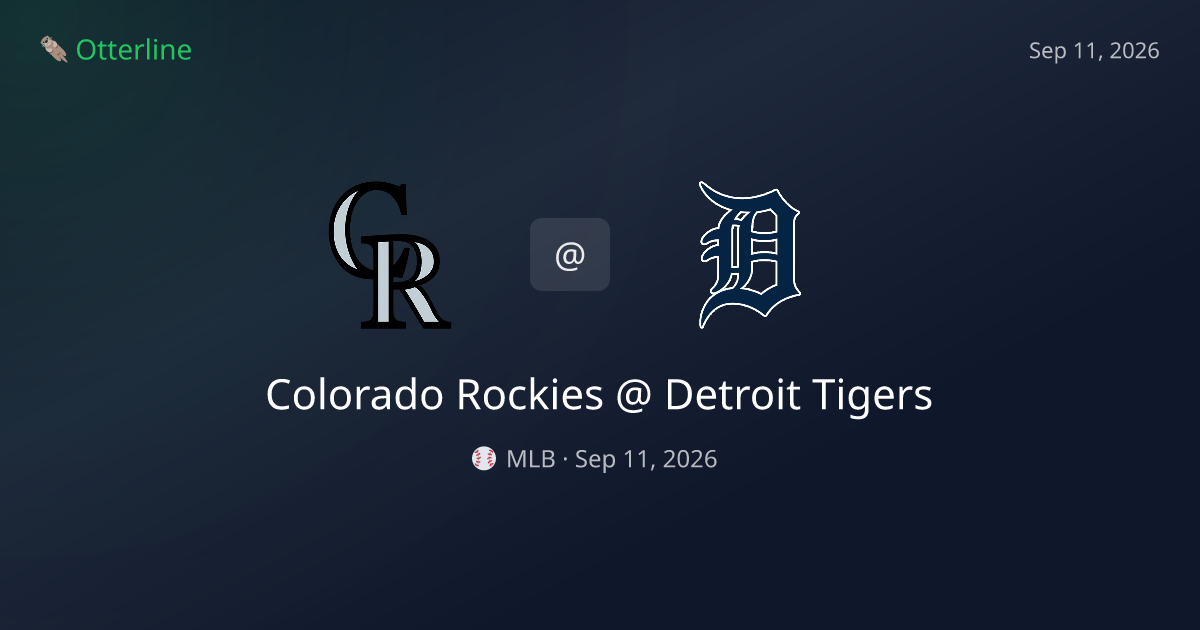 Colorado Rockies vs Detroit Tigers Prediction: Consensus & Market Context — September 11, 2026