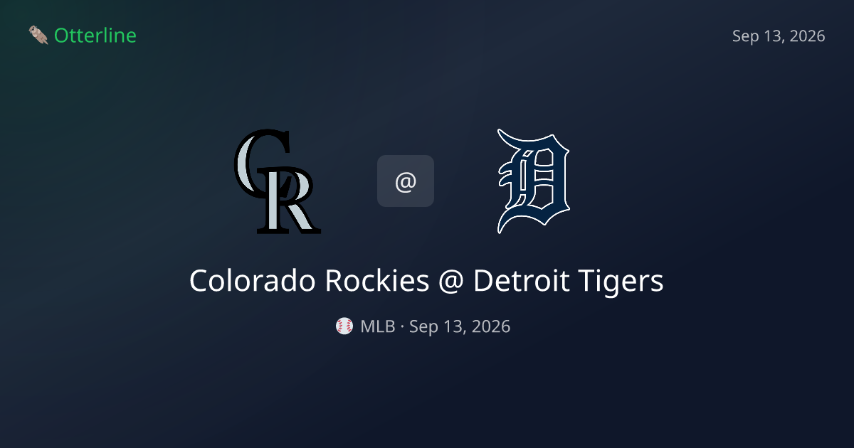 Colorado Rockies vs Detroit Tigers Prediction: Consensus & Market Context — September 13, 2026