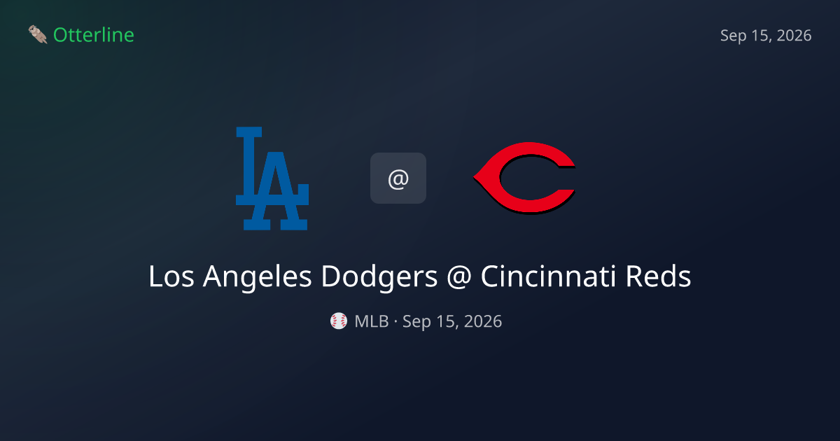 Los Angeles Dodgers vs Cincinnati Reds Prediction: Consensus & Market Context — September 15, 2026