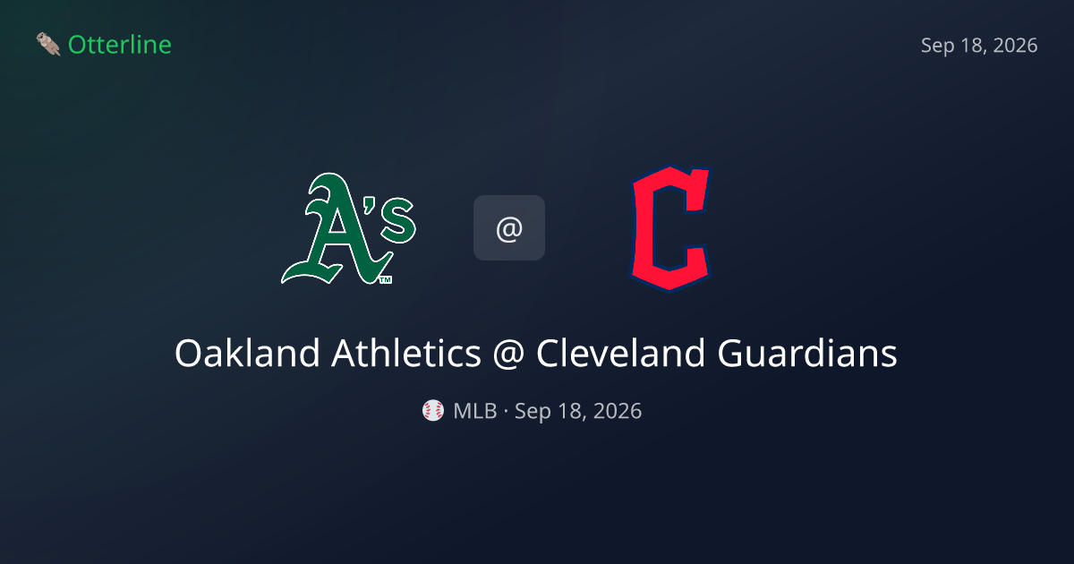 Oakland Athletics vs Cleveland Guardians Prediction: Consensus & Market Context — September 18, 2026