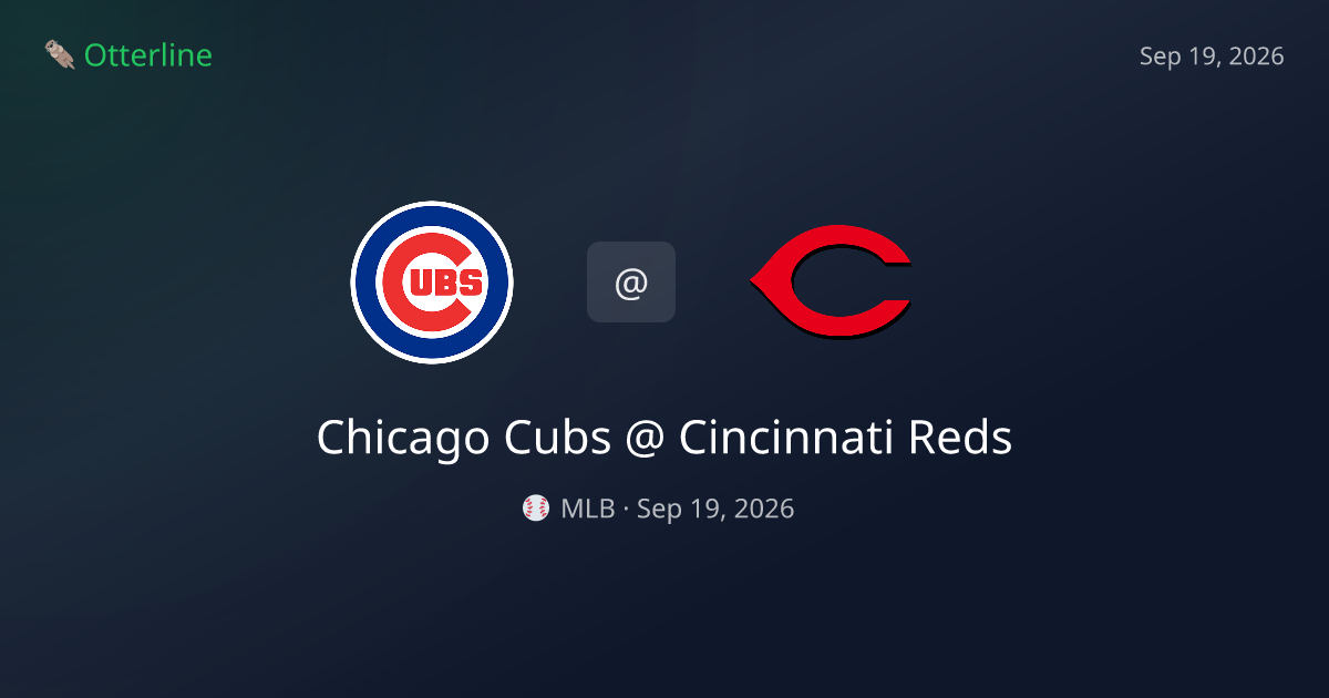 Chicago Cubs vs Cincinnati Reds Prediction: Consensus & Market Context — September 19, 2026