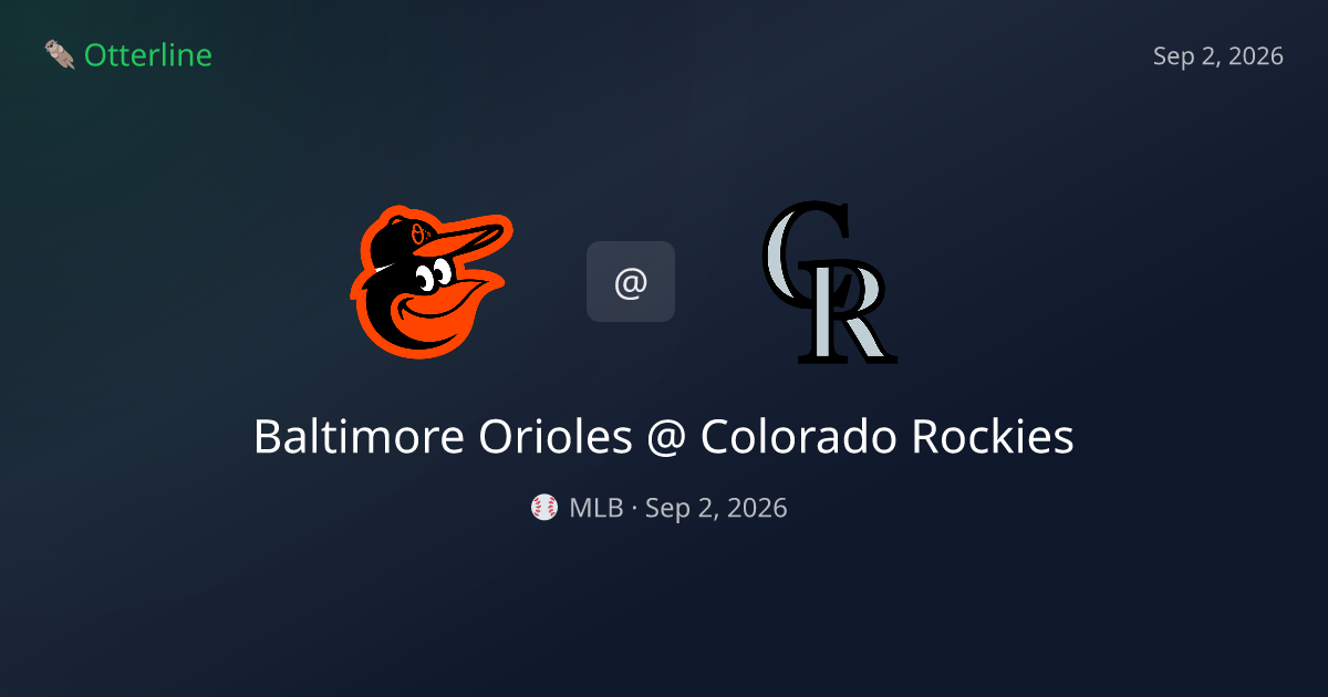 Baltimore Orioles vs Colorado Rockies Prediction: Consensus & Market Context — September 2, 2026