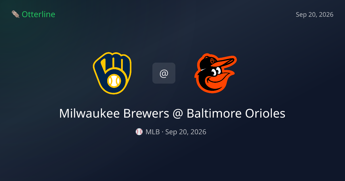 Milwaukee Brewers vs Baltimore Orioles Prediction: Consensus & Market Context — September 20, 2026