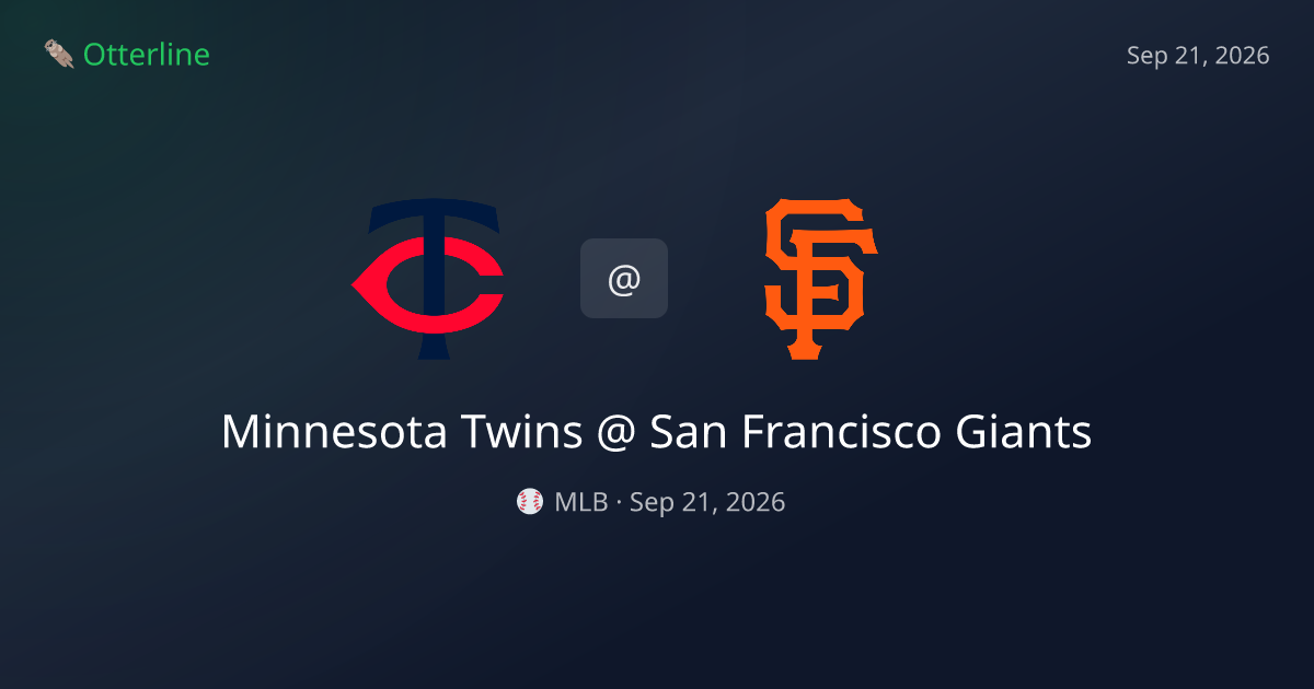 Minnesota Twins vs San Francisco Giants Prediction: Consensus & Market Context — September 21, 2026