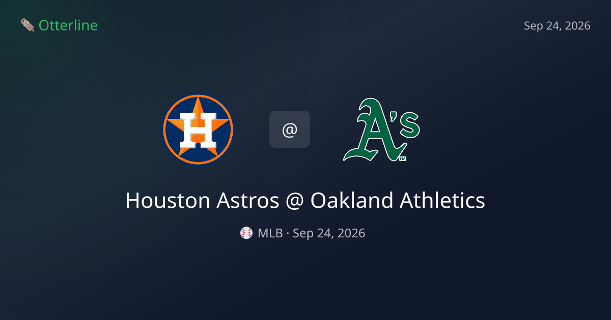 Houston Astros vs Oakland Athletics Prediction: Consensus & Market Context — September 24, 2026