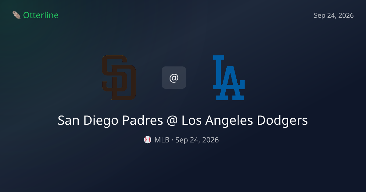 San Diego Padres vs Los Angeles Dodgers Prediction: Consensus & Market Context — September 24, 2026