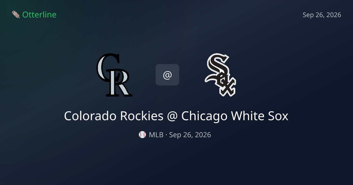 Colorado Rockies vs Chicago White Sox Prediction: Consensus & Market Context — September 26, 2026