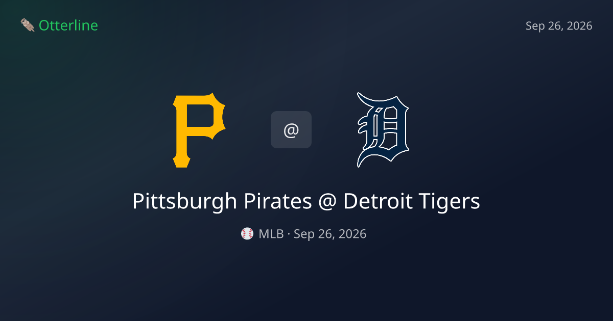 Pittsburgh Pirates vs Detroit Tigers Prediction: Consensus & Market Context — September 26, 2026