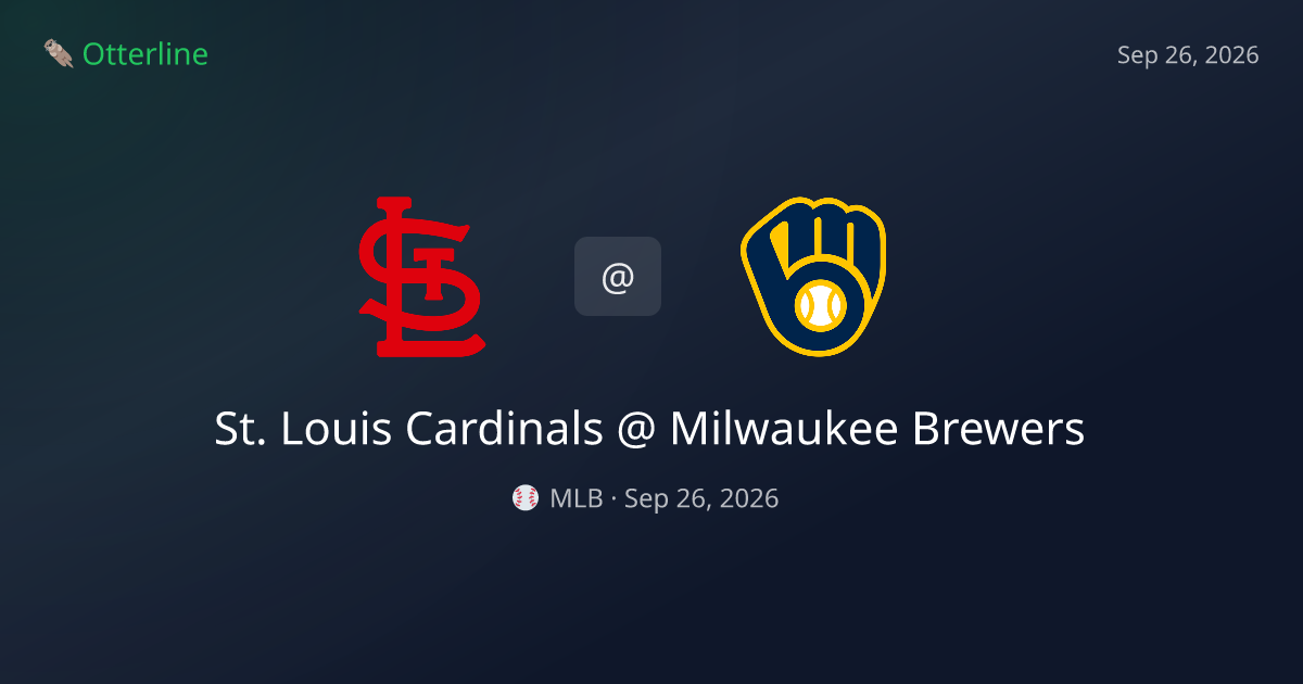 St. Louis Cardinals vs Milwaukee Brewers Prediction: Consensus & Market Context — September 26, 2026