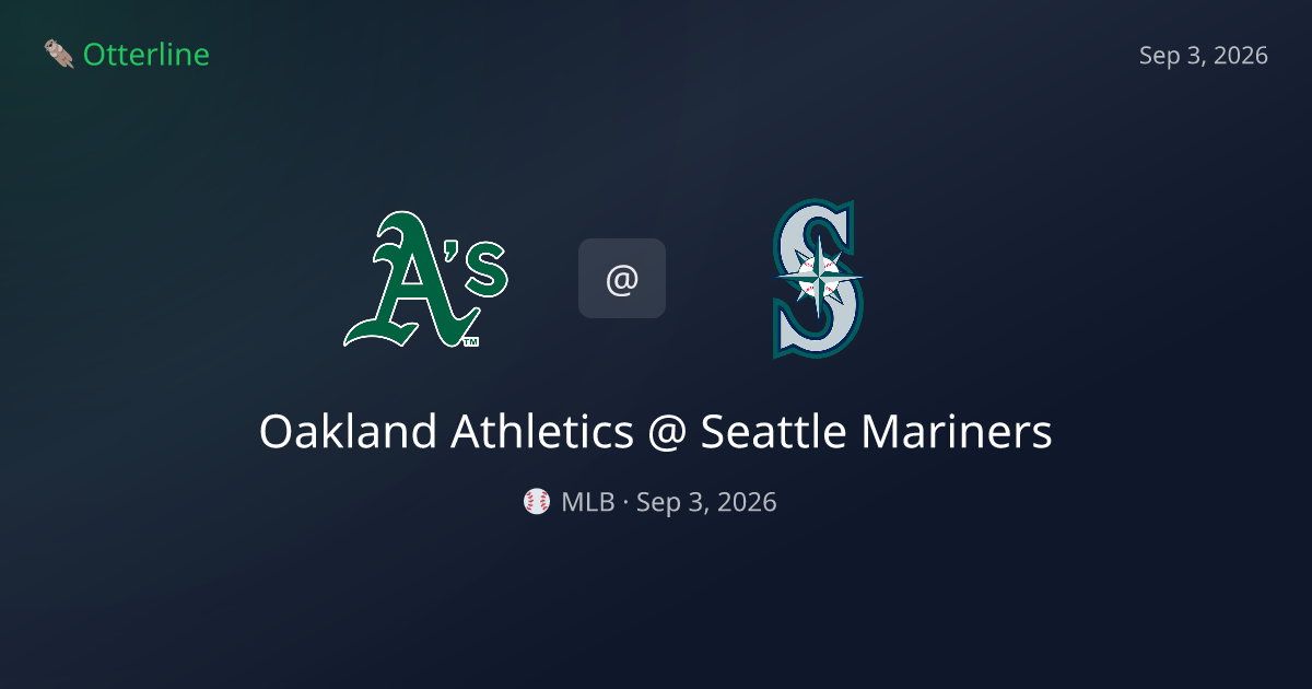 Oakland Athletics vs Seattle Mariners Prediction: Consensus & Market Context — September 3, 2026