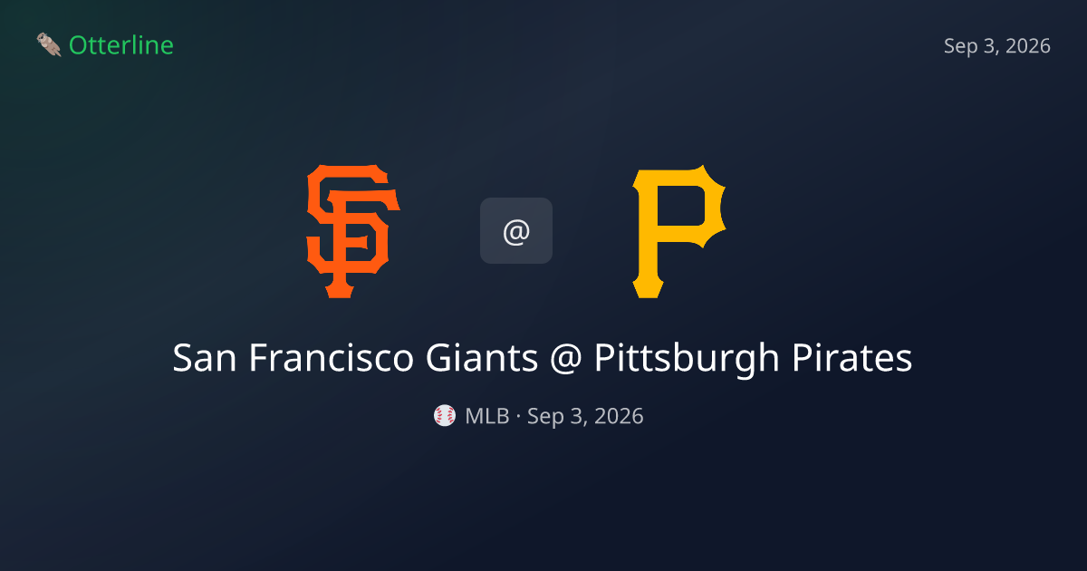 San Francisco Giants vs Pittsburgh Pirates Prediction: Consensus & Market Context — September 3, 2026