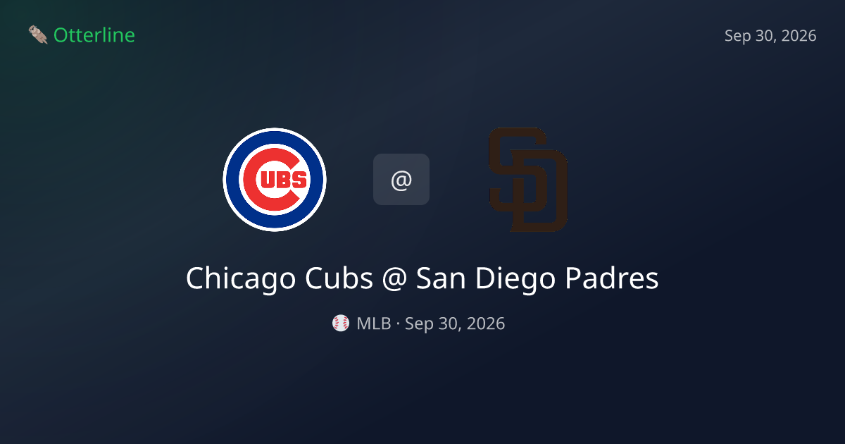 Chicago Cubs vs San Diego Padres Prediction: Consensus & Market Context — September 30, 2026
