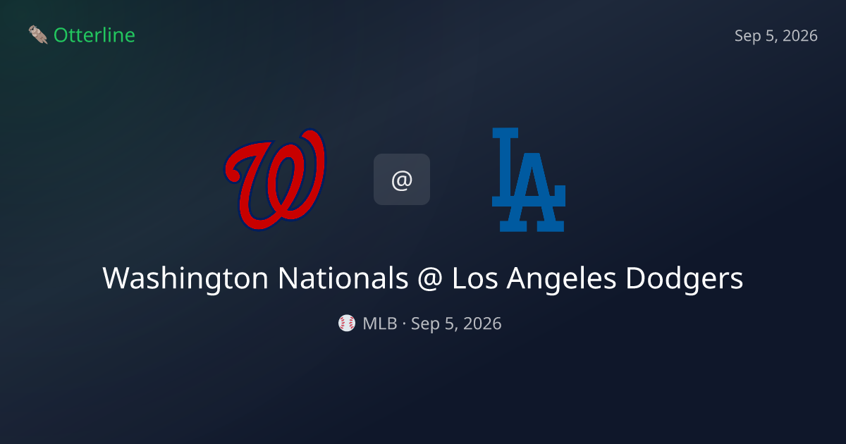 Washington Nationals vs Los Angeles Dodgers Prediction: Consensus & Market Context — September 5, 2026