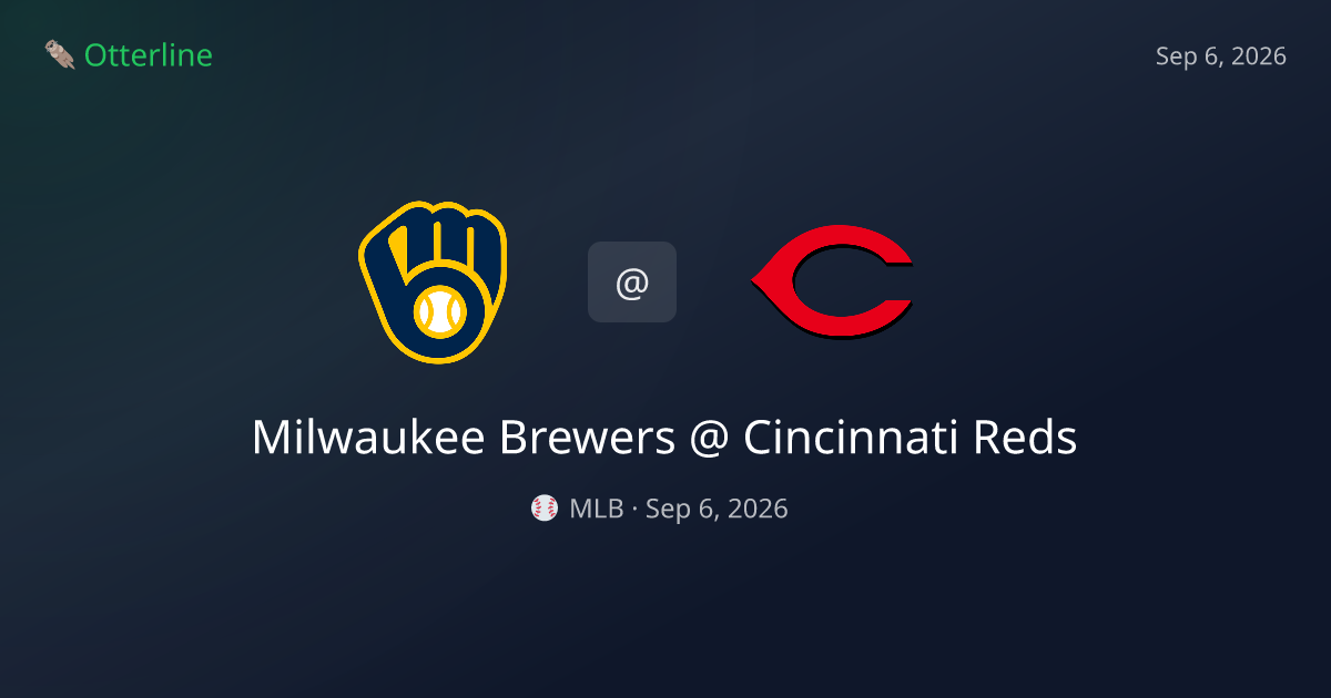 Milwaukee Brewers vs Cincinnati Reds Prediction: Consensus & Market Context — September 6, 2026