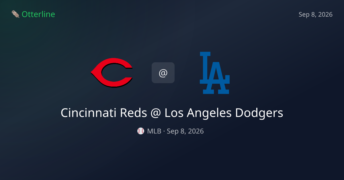 Cincinnati Reds vs Los Angeles Dodgers Prediction: Consensus & Market Context — September 8, 2026