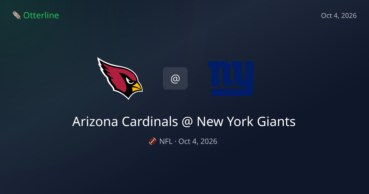 Arizona Cardinals vs New York Giants Prediction & NFL Pick — October 4, 2026
