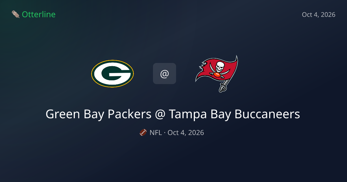 Green Bay Packers vs Tampa Bay Buccaneers Prediction & NFL Pick — October 4, 2026