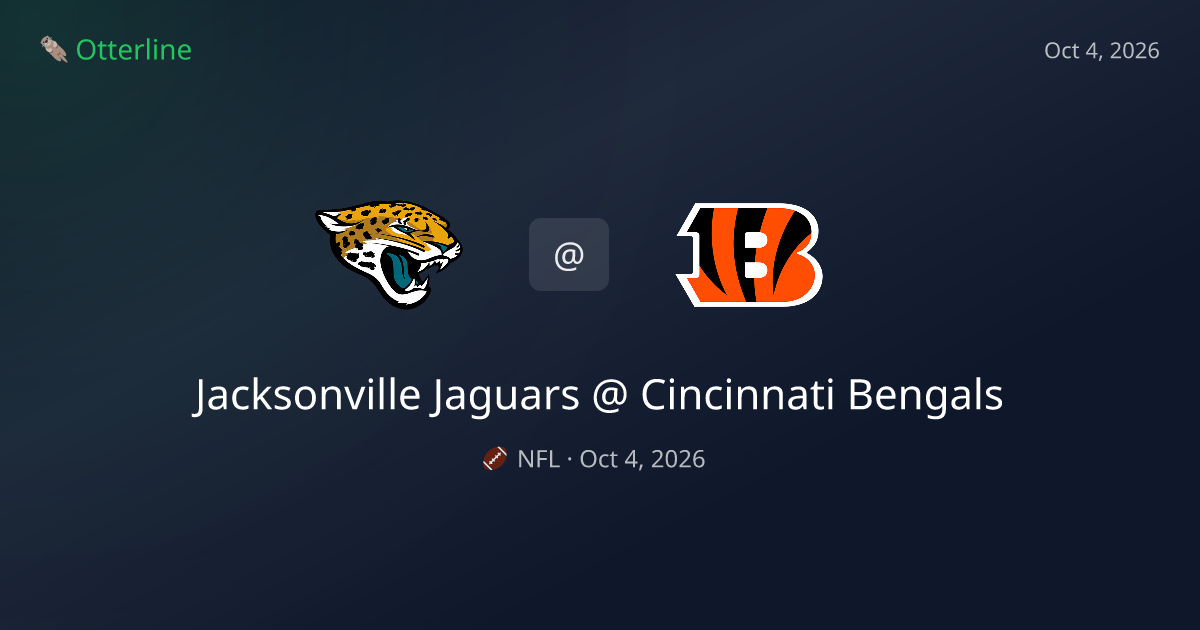 Jacksonville Jaguars vs Cincinnati Bengals Prediction & NFL Pick — October 4, 2026