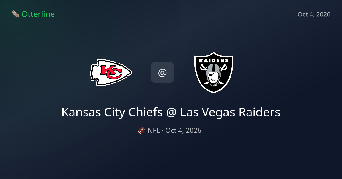 Kansas City Chiefs vs Las Vegas Raiders Prediction & NFL Pick — October 4, 2026
