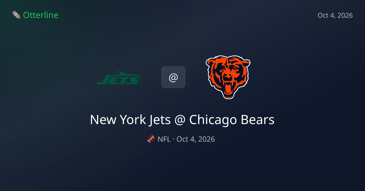 New York Jets vs Chicago Bears Prediction & NFL Pick — October 4, 2026