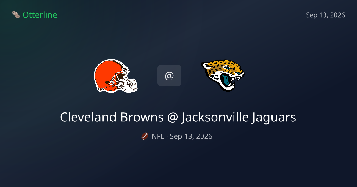 Cleveland Browns vs Jacksonville Jaguars Prediction & NFL Pick — September 13, 2026