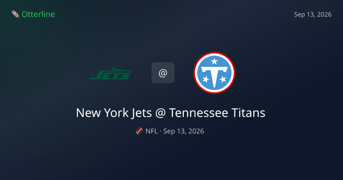 New York Jets vs Tennessee Titans Prediction & NFL Pick — September 13, 2026