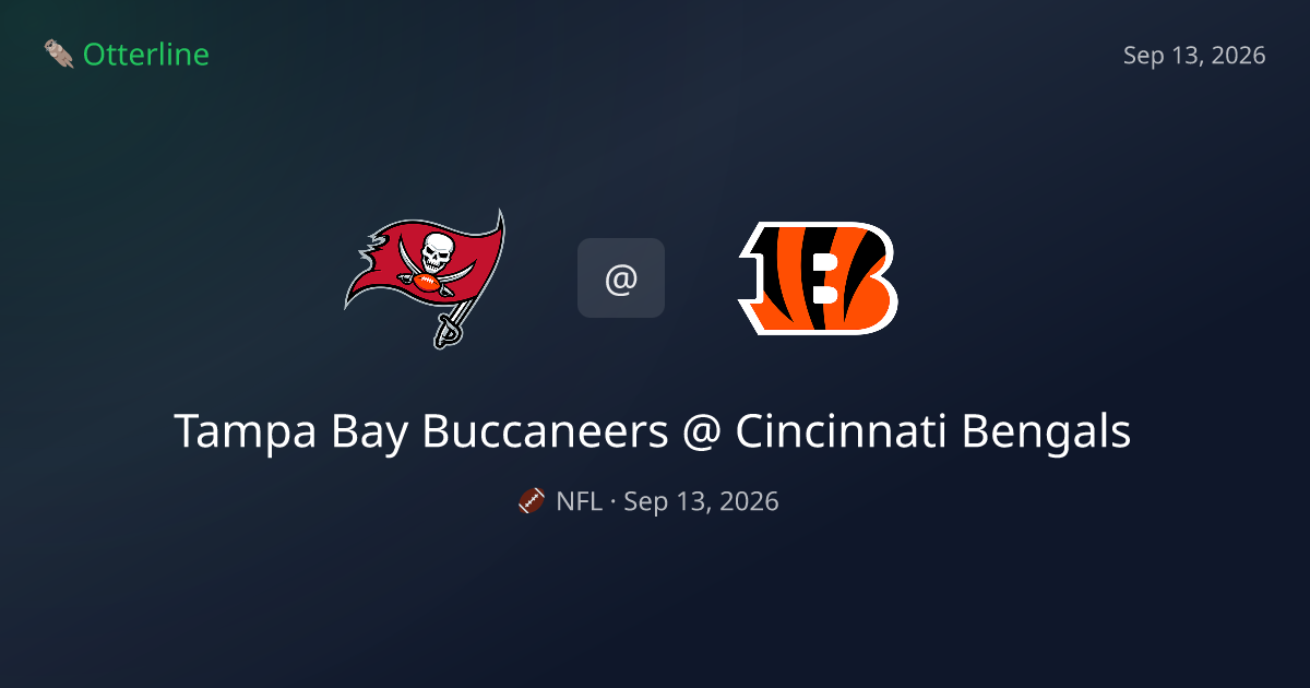 Tampa Bay Buccaneers vs Cincinnati Bengals Prediction & NFL Pick — September 13, 2026