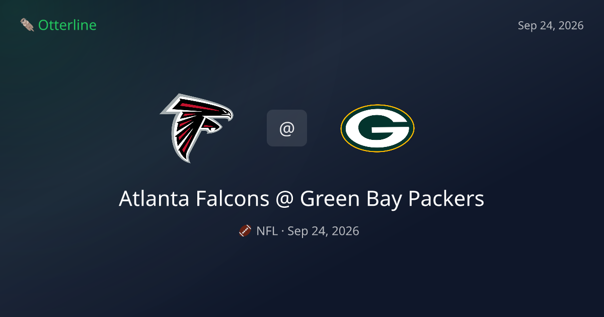 Atlanta Falcons vs Green Bay Packers Prediction & NFL Pick — September 24, 2026