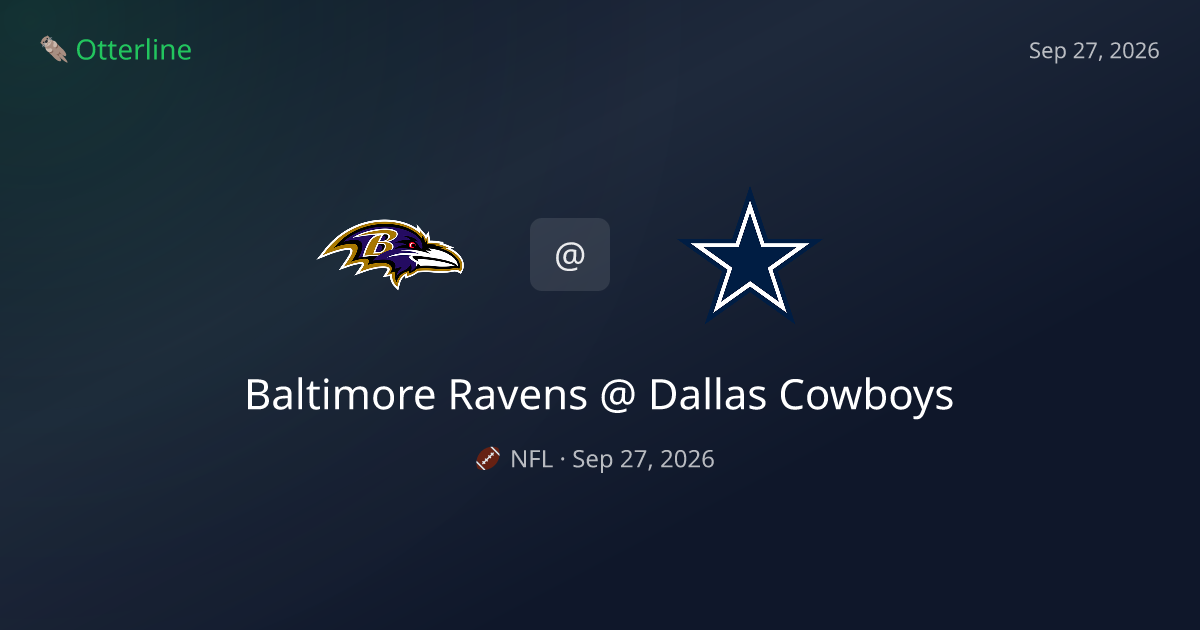 Baltimore Ravens vs Dallas Cowboys Prediction & NFL Pick — September 27, 2026