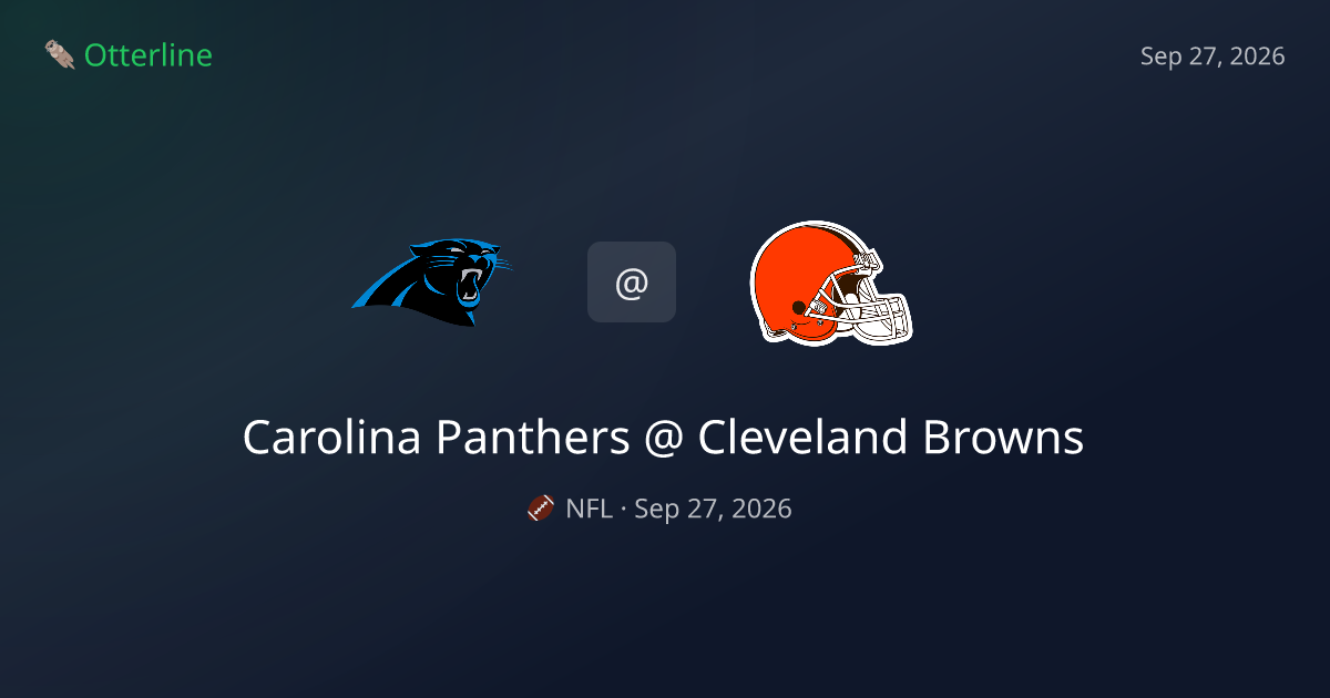 Carolina Panthers vs Cleveland Browns Prediction & NFL Pick — September 27, 2026